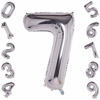 Foil Balloon Silver -No.07 - 16"